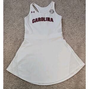 Under Armour SEC Carolina Tennis Dress White Red Small Style 1290848 GUC